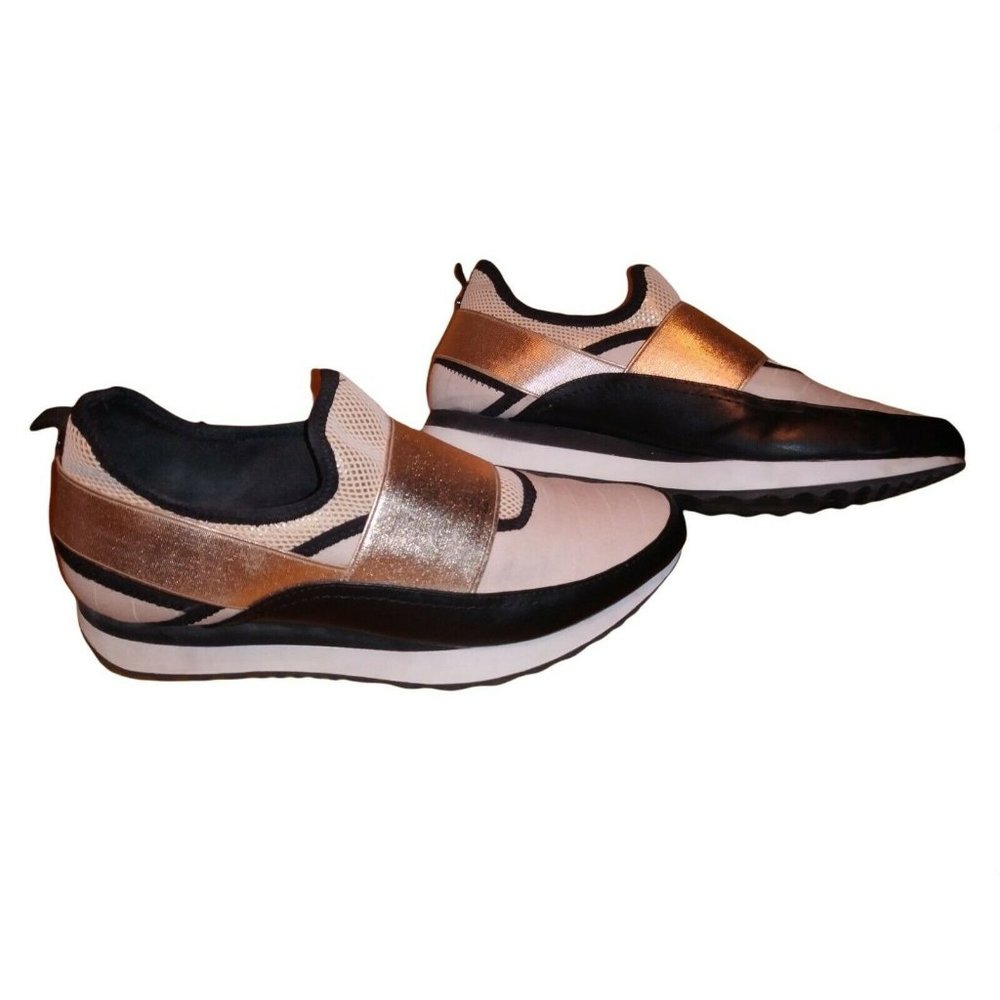 Steve Madden Kyra Gold/Bronze/Black Shoes Womans 9